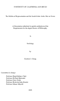 Cover page: The politics of representation and the social order : in the War on Terror