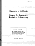 Cover page: ELECTROSTATIC DEFLECTCR CALCULATIONS FOR THE BERKELEY 88-INCH CYCLOTRON