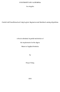 Cover page: Credit Card Fraud Detection Using Logistic Regression and Machine Learning Algorithms