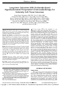 Cover page: Long-term Outcomes With Ifosfamide-based Hypofractionated Preoperative Chemoradiotherapy for Extremity Soft Tissue Sarcomas