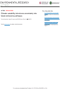 Cover page of Climate variability introduces uncertainty into future emissions pathways