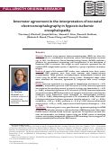 Cover page: Interrater agreement in the interpretation of neonatal electroencephalography in hypoxic‐ischemic encephalopathy