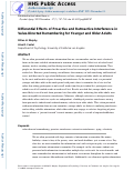 Cover page: Differential effects of proactive and retroactive interference in value-directed remembering for younger and older adults.