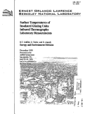 Cover page: Surface Temperatures of Insulated Glazing Units: infrared Thermography Laboratory Measurements