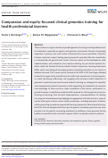 Cover page: Compassion and equity-focused clinical genomics training for health professional learners.