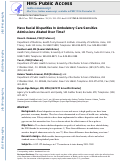 Cover page: Have Racial Disparities in Ambulatory Care Sensitive Admissions Abated Over Time?