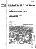 Cover page: Energy Performance Analysis of Prototype Electrochromic Windows