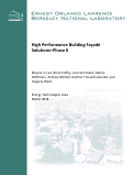 Cover page: High Performance Building Façade Solutions-Phase II: