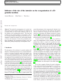 Cover page: Influence of the size of the intruder on the reorganization of a 2D granular medium