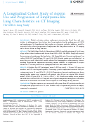 Cover page: A Longitudinal Cohort Study of Aspirin Use and Progression of Emphysema-like Lung Characteristics on CT Imaging The MESA Lung Study