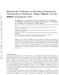 Cover page: Meeting the Challenges of Modeling Astrophysical Thermonuclear Explosions: Castro, Maestro, and the AMReX Astrophysics Suite