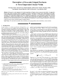 Cover page: Generation of Accurate Integral Surfaces in Time-Dependent Vector Fields