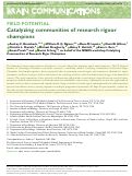 Cover page: Catalyzing communities of research rigour champions.