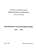 Cover page: Bibliography of the SIO Reference Series 1984-1988