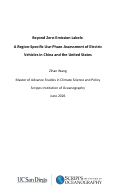 Cover page of Beyond Zero-Emission Labels: A Region-Specific Use-Phase Assessment of Electric Vehicles in China and the United States