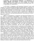 Cover page: Review: <em>Comparative and International Education: An Introduction to Theory, Method, and Practice</em> by David Phillips and Michele Schweisfurth