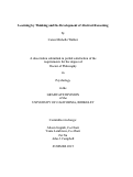 Cover page: Learning by thinking and the development of abstract reasoning