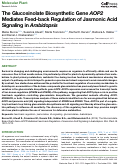 Cover page: The Glucosinolate Biosynthetic Gene AOP2 Mediates Feed-back Regulation of Jasmonic Acid Signaling in Arabidopsis