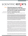 Cover page: Chemical exposure-response relationship between air pollutants and reactive oxygen species in the human respiratory tract