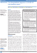 Cover page: Can hospitalists improve COVID-19 vaccination rates?