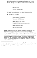 Cover page: A Mechanism for Allocating the Expenses of Public Goods: Analyses of a Swedish Government Project