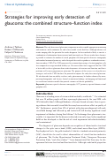 Cover page: Strategies for improving early detection of glaucoma: the combined structure–function index