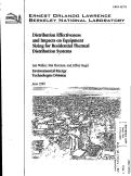 Cover page: Distribution Effectiveness and Impacts on Equipment Sizing for Residential Thermal Distribution Systems