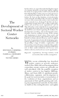 Cover page: The Development of Sectoral Worker Center Networks