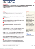 Cover page: Racial and Ethnic Differences in Barriers Faced by Medical College Admission Test Examinees and Their Association With Medical School Application and Matriculation