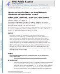 Cover page: Selecting and Improving Quasi-Experimental Designs in Effectiveness and Implementation Research