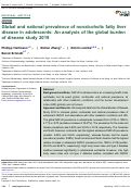 Cover page: Global and national prevalence of nonalcoholic fatty liver disease in adolescents: an analysis of the global burden of disease study 2019.