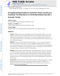 Cover page: Disrupting Intergenerational Continuity in Harsh and Abusive Parenting: The Importance of a Nurturing Relationship With a Romantic Partner