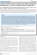Cover page: S100B and APP Promote a Gliocentric Shift and Impaired Neurogenesis in Down Syndrome Neural Progenitors