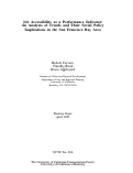 Cover page: Job Accessibility as a Performance Indicator: An Analysis of Trends and Their Social Policy Implications in the San Francisco Bay Area