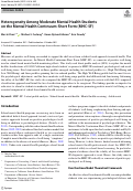 Cover page: Heterogeneity Among Moderate Mental Health Students on the Mental Health Continuum-Short Form (MHC-SF)