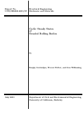 Cover page: Cyclic steady states of treading rolling bodies