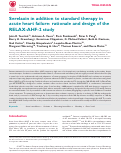 Cover page: Serelaxin in addition to standard therapy in acute heart failure: rationale and design of the RELAX‐AHF‐2 study