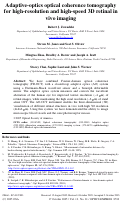 Cover page: Adaptive-optics optical coherence tomography for high-resolution and high-speed 3D retinal in vivo imaging.