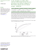 Cover page: A risk calculator to predict adult attention-deficit/hyperactivity disorder: generation and external validation in three birth cohorts and one clinical sample - ERRATUM