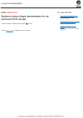 Cover page: Studies in pulse shape discrimination for an optimized ASIC design