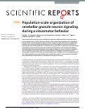Cover page: Population-scale organization of cerebellar granule neuron signaling during a visuomotor behavior