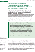 Cover page: Shear stress associated with cardiopulmonary bypass induces expression of inflammatory cytokines and necroptosis in monocytes.