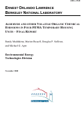 Cover page: ALDEHYDE AND OTHER VOLATILE ORGANIC CHEMICAL EMISSIONS IN FOUR FEMA TEMPORARY HOUSING UNITS – FINAL REPORT