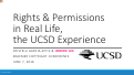 Cover page: Rights &amp; Permissions in Real Life, the UCSD Experience