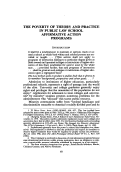 Cover page: The Poverty of Theory and Practice in Public Law School Affirmative Action Programs