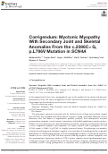 Cover page: Corrigendum: Myotonic Myopathy With Secondary Joint and Skeletal Anomalies From the c.2386C&gt;G, p.L796V Mutation in SCN4A.