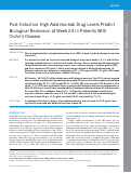 Cover page: Post-Induction High Adalimumab Drug Levels Predict Biological Remission at Week 24 in Patients With Crohns Disease.