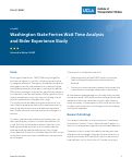 Cover page: Washington State Ferries Wait Time Analysis and Rider Experience Study