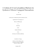 Cover page: A Unified, [2+2+n] Cycloaddition Platform for Synthesis of Diverse Conjugated Nanocarbons
