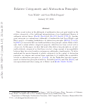 Cover page: RELATIVE CATEGORICITY AND ABSTRACTION PRINCIPLES